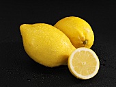 Two whole lemons and half a lemon