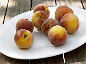 Peaches on a plate