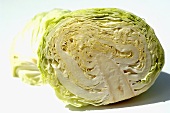 Halved white cabbage