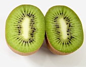 A halved kiwi fruit