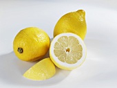 Lemons (whole, halved and wedge)