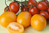 Gelbe und rote Tomaten