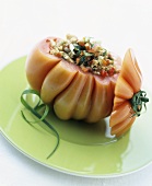 Beefsteak tomato with anchovy stuffing