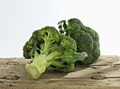 Fresh broccoli on a wooden board