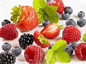 Various types of fresh berries