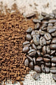 Instant coffee and coffee beans from Ethiopia