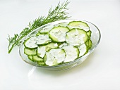 Cucumber salad with yoghurt and dill