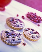 Cranberry and almond tartlets