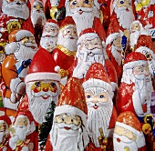 Assorted chocolate Santas