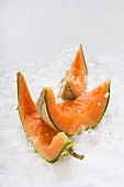 Slices of melon in water
