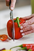 Slicing a pepper
