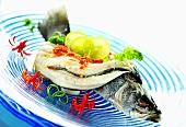 Steamed fish with lemon sauce and chillies
