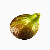 A fresh fig with drops of water