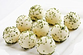 White chocolate truffles with pistachios
