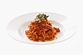 Spaghetti al pomodoro (Nudeln mit Tomatensauce, Italien)