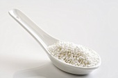 A spoonful of pearl sago (white)