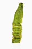 Plantain, partly sliced