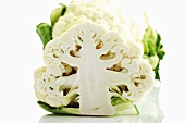 Half cauliflower, close-up