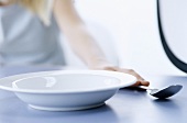 Girl with spoon and bowl