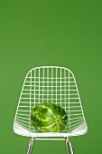 Watermelon on chair, close-up