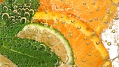 Drink with citrus fruit (detail)