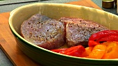 Seasoning tuna steaks