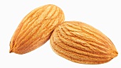 Two shelled almonds