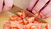 Chopping tomato