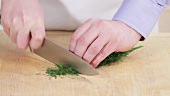 Dill being chopped