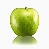 Grüner Apfel mit Reflexion