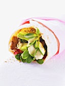 Avocado wrap with sesame seeds