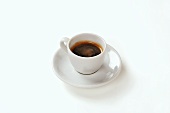 Espresso in cup and saucer