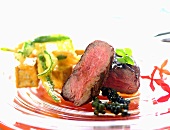Australian beef fillet with fried tofu and tempura