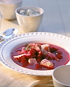 Rote Bete Suppe mit Fenchel 