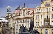 Stadtansicht Prag (Praha), Fronten verschiedener Gebäude