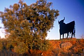 Oversized bull as a trade-mark of Bodega Osborne