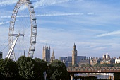 View of London Eye, London, UK