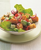 Tomaten - Brot - Salat mit Feta 
