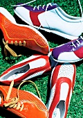 Various pairs of sporty casual shoes