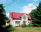 Exterior of American style wooden house