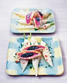 Red mullet and radishes in sweet spicy marinade