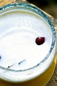 Close-up of Ajo Blanco garlic soup, Tapas