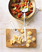 Gnocchi, italienische Pasta, Kartoffelgericht, Pfanne