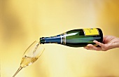 Champagner einschenken professionell Step 5, Champagnerflasche