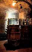 Weinkeller mit Probiertresen vom Weingut Clos Rougeard an der Loire
