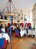 People sitting in Restaurant Viannay in Lyon, France