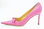 Trendiger Schuh mit Pfennigabsatz,in pink