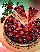 Strawberry and blueberry pie