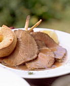 Roast beef on plate at The Bell Pub