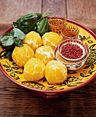 Zutaten für das Dessert, Orangen mit Pfeffer